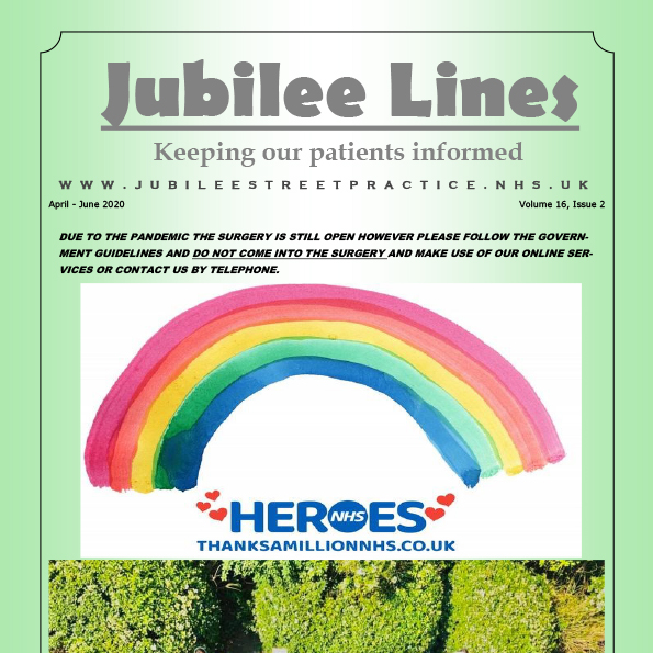 Jubilee Lines Newsletter, April – June 2020