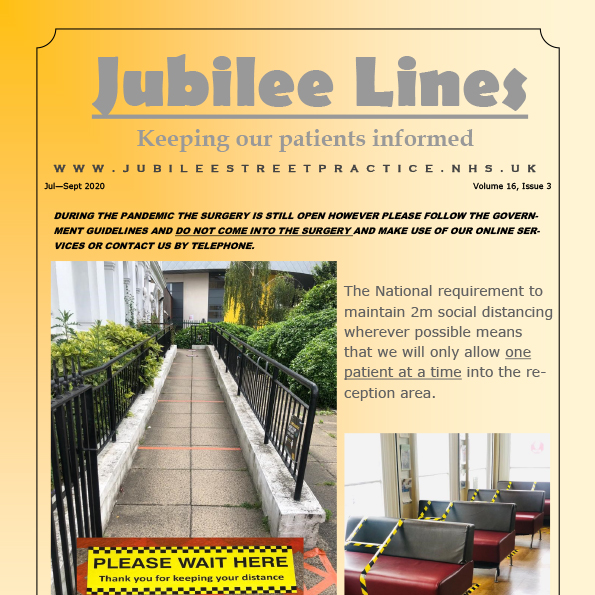 Jubilee Lines, Jul – Sept 2020