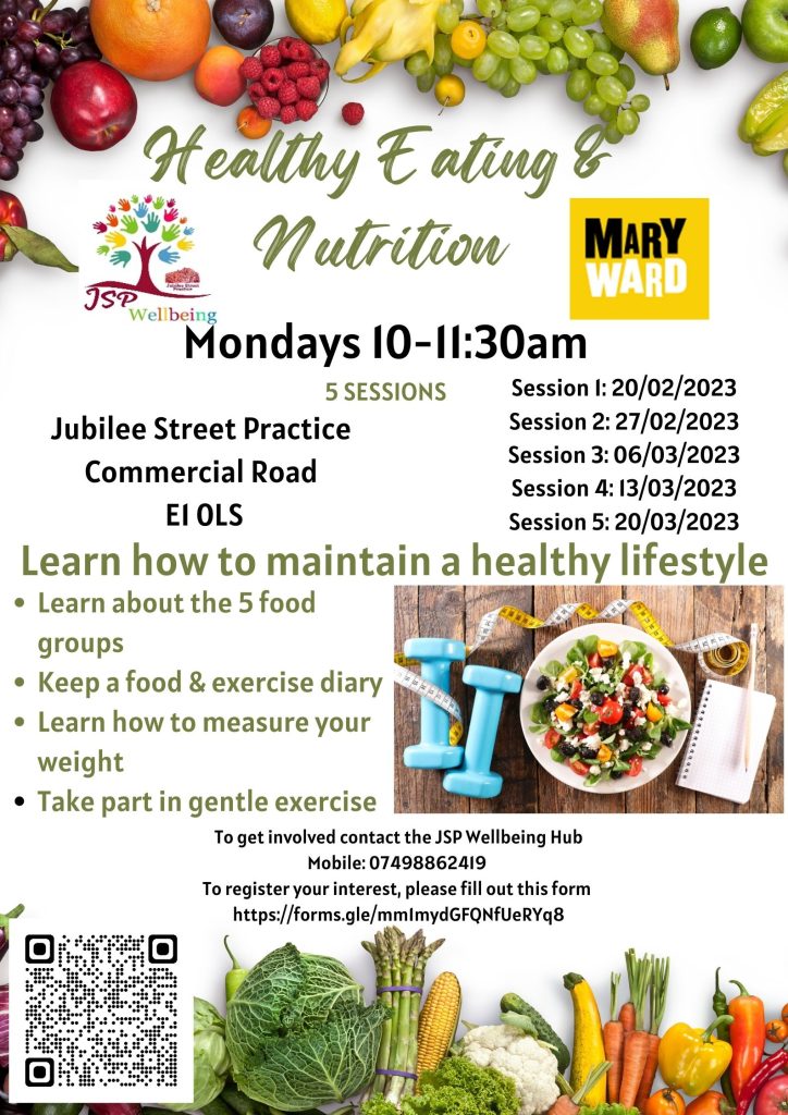 Healthy Eating & Nutrition Workshops | Jubilee Street Practice